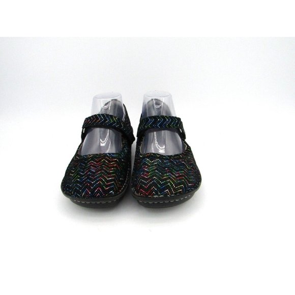 ALEGRIA Multicolor Holographic Geometric Mary Jane Flats EU 37 US 7 - Picture 7 of 12